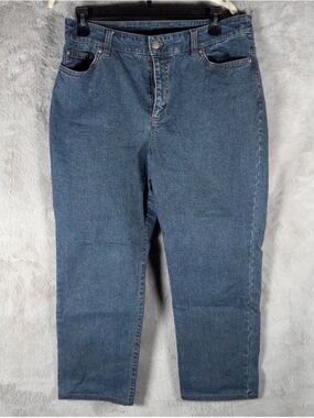 Jones New York Women's Straight Leg Jeans — Classic Blue Denim